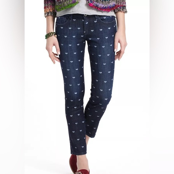 AG- HEART PATTERN STEVIE ANKLE SLIM STRAIGHT JEANS - Picture 3 of 11